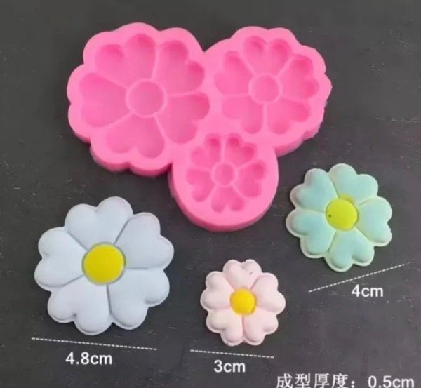 Producto - MOLDE SILICONA X3 FLORES - 2