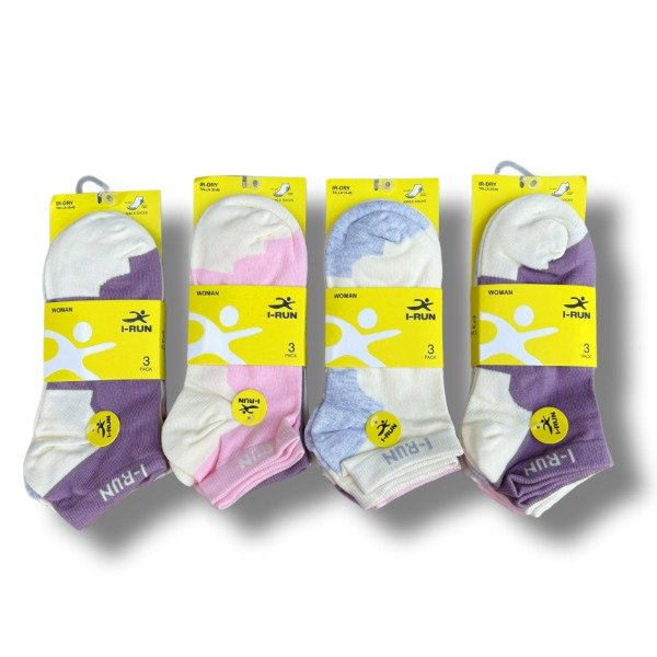 Producto - Soquetes I-Run Dama 80 algodon - Pack x3