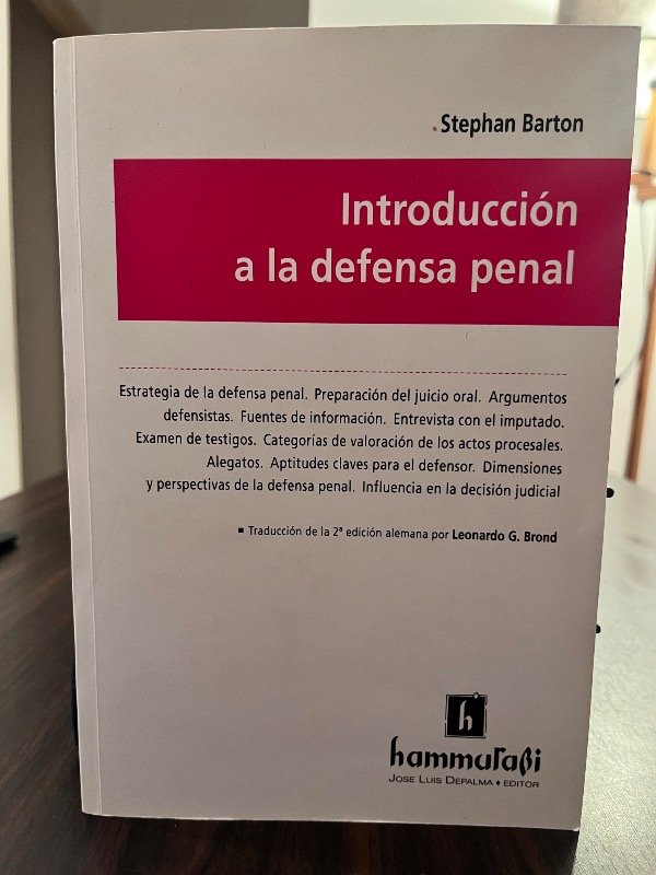 Producto - Introducción a la defensa penal.- Barton - 2