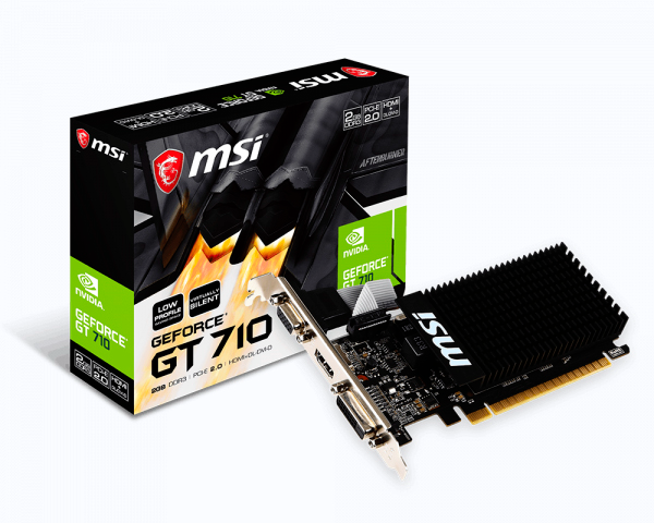 Producto - Placa Pci-E 2gb Nvidia GeForce GT 710 -ddr3 -64 bit -dual dvi-d/hdmi/vga