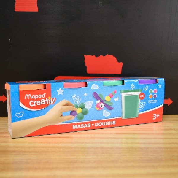 Producto - SET MASAS EN POTE X4 114GRS FLUO 824662