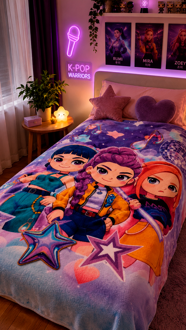 Producto - Manta micropolar Guerreras kpop una plaza