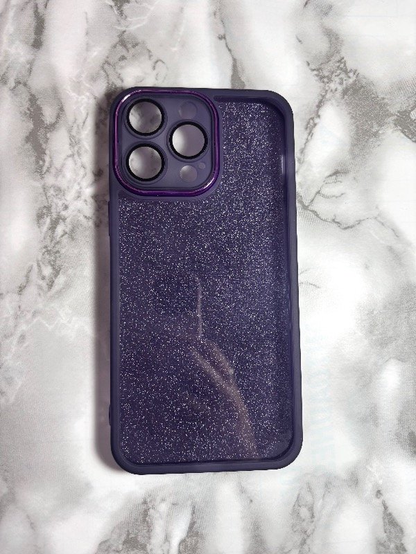 Producto - Case glitter desmontable violeta iph 14 pro max