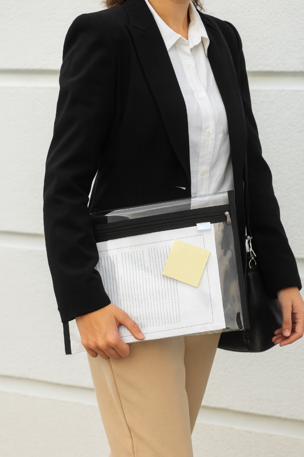 Producto - Sobre Folio Nylon Cristal Oficio Con Cierre Artesanal Unicos