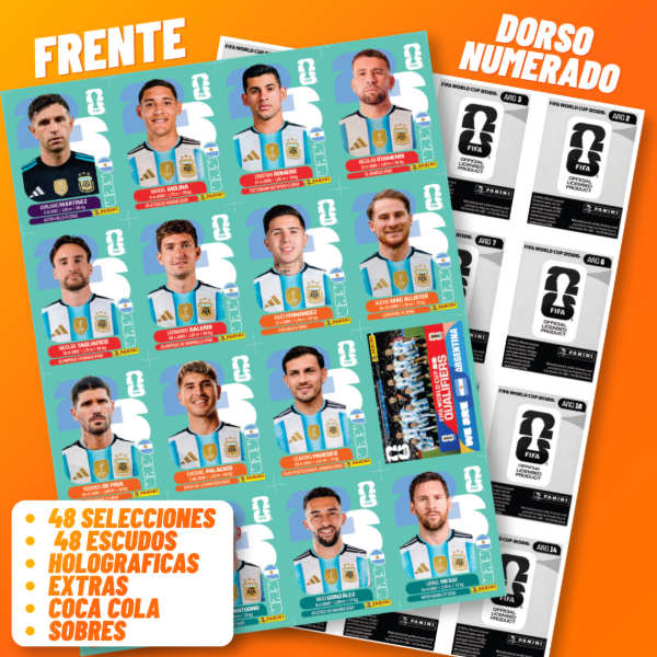 Producto - PACK FIGURITAS DEL MUNDIAL 2026 - CON FRENTE Y DORSO - (10 USD)