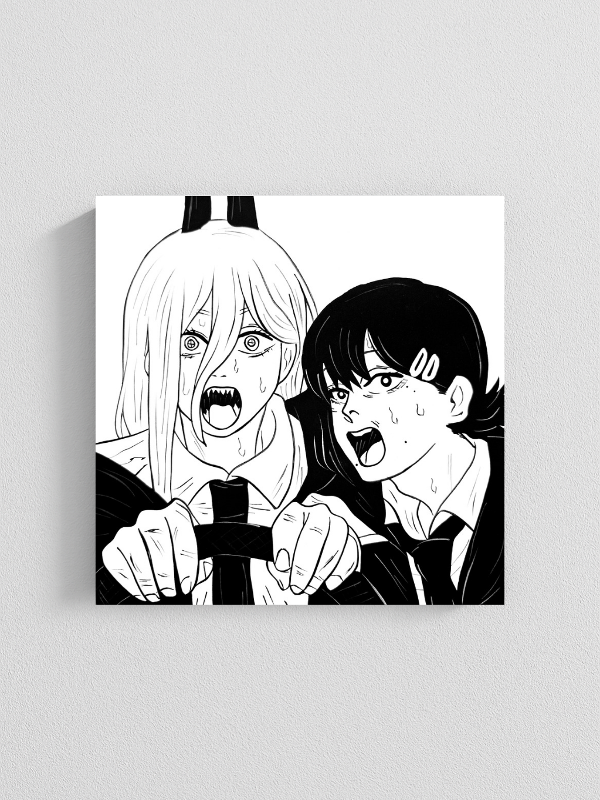 Producto - Cuadro Power y Kobeni  -Chainsaw man-