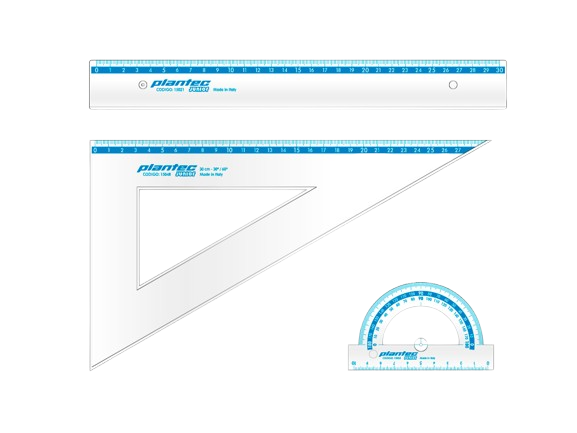 Producto - Set de Geometría Plantec Junior x3 Regla 30 cm