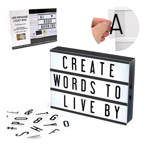 Producto - Cartel Luminoso A4 con 96 Letras