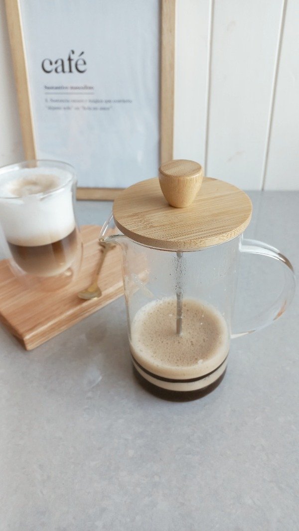 Producto - Prensa francesa 600ml vidrio y bamboo