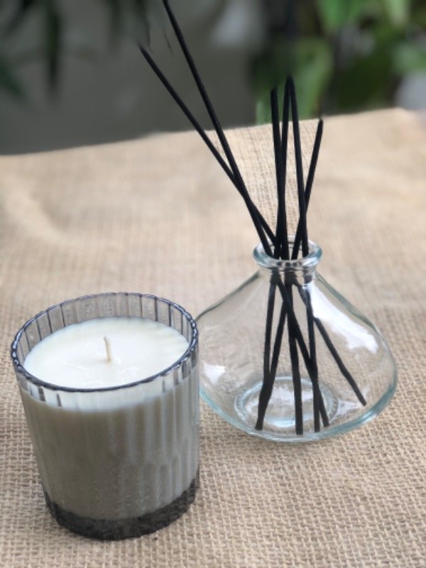 Producto - Vela tornasolada gris diseño