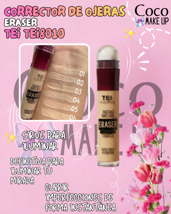 Producto - CORRECTOR DE OJERAS ERASER - TEI - TEI8010