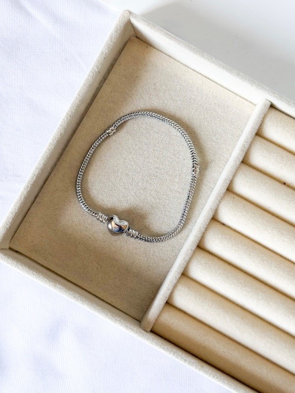 Producto - Pulsera corazón estilo Pandora-acero quirúrgico