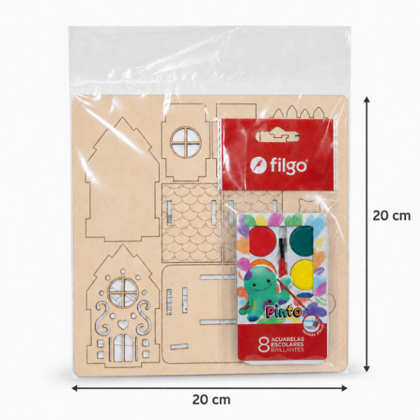 Producto - Souvenir Casita 3d Para Armar Y Pintar - 1