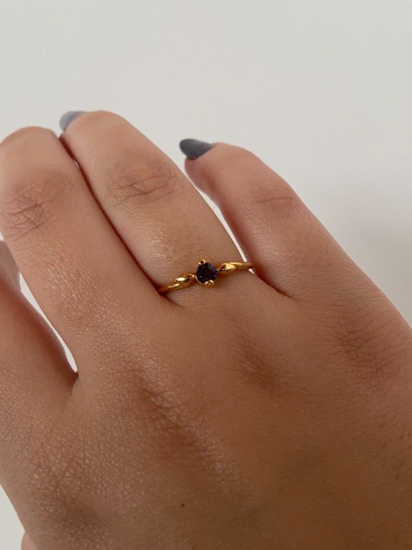 Producto - Anillo enchapado 9 - Talle 18 Violeta