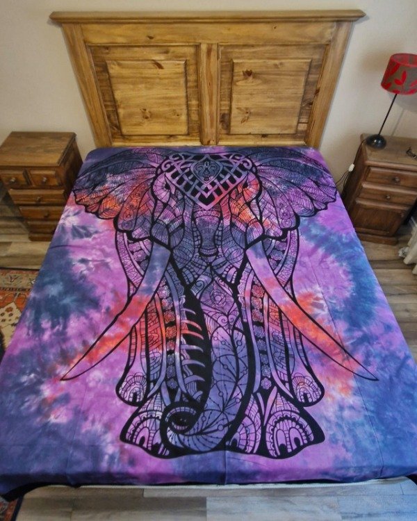 Producto - Manta Hindú de 2 Plazas y Media Algodón - OUTLET