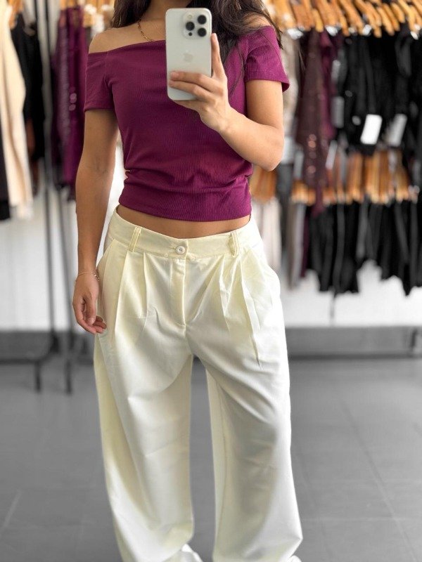 Producto - Pantalon sastrero Rita crema - 3
