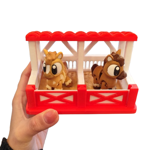 Producto - PLAYSET ESTABLO + 2 CABALLOS