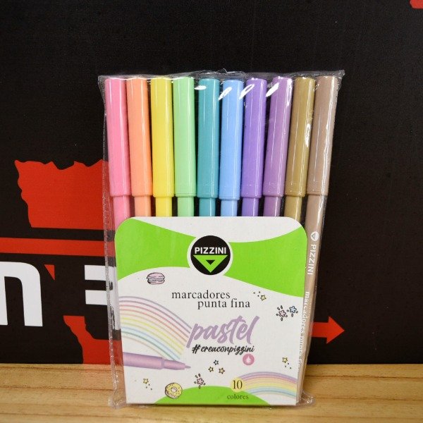 Producto - MARCADORES PUNTA FINA 10 COLORES PASTEL 8010P