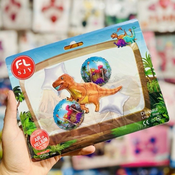 Producto - Set de globos Dinosaurio 5pcs