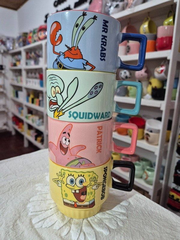 Producto - Tazas Aplilables de Bob Esponja