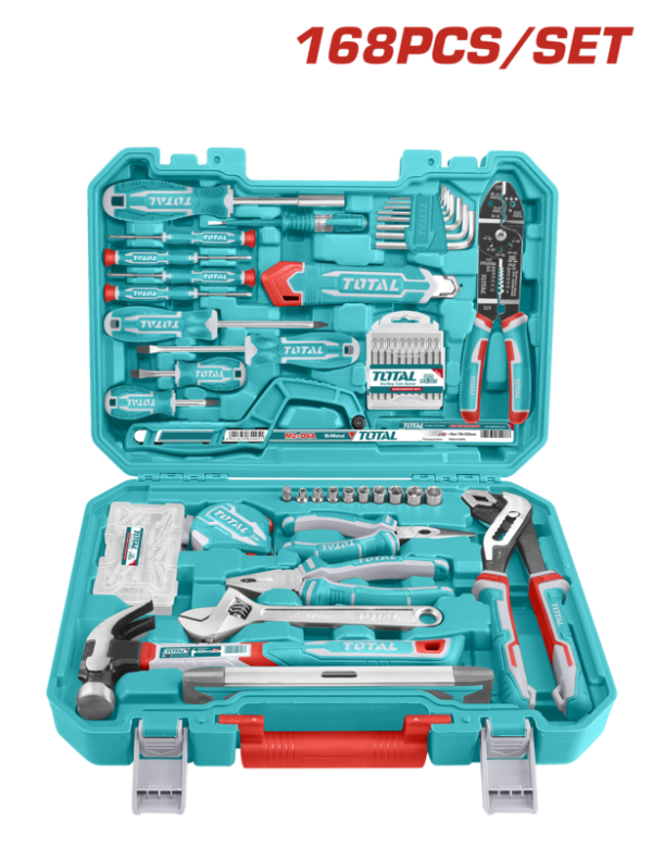 Producto - JUEGO DE HERRAMIENTAS MANUALES (168 PZS) TOTAL