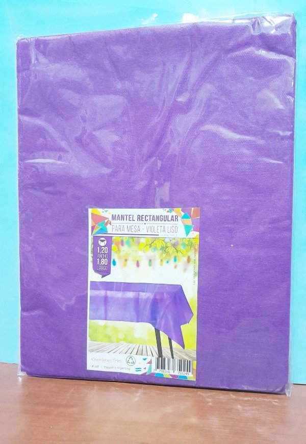 Producto - Mantel frizelina violeta liso rectangular