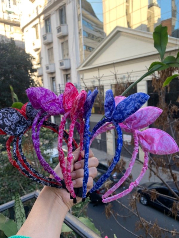 2 vinchas pañuelo orejitas — imagen 2