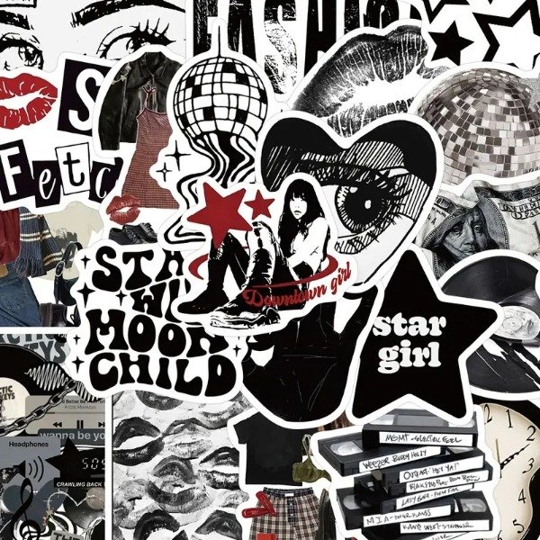 Pack de stickers black - Chloe Bijouterie