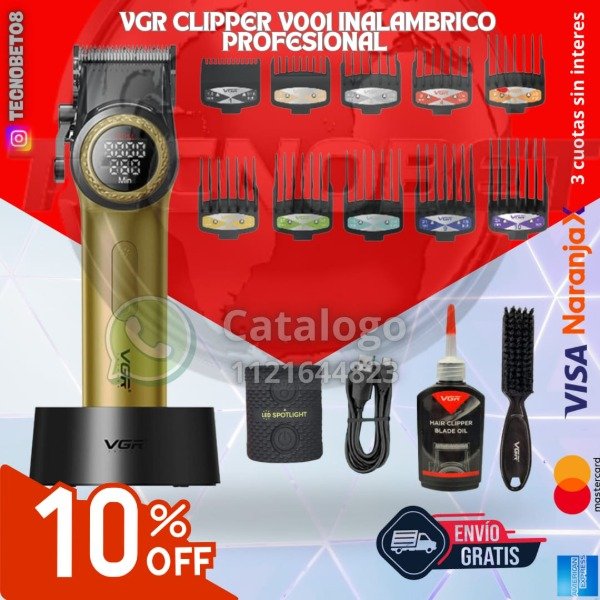 Producto - VGR CLIPPER V001 INALAMBRICO PROFESIONAL