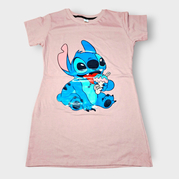 Producto - Vestido Juvenil Stitch Rosa T14