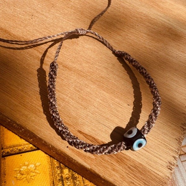 Producto - Pulsera Nirmala - Gris oscuro y Beige