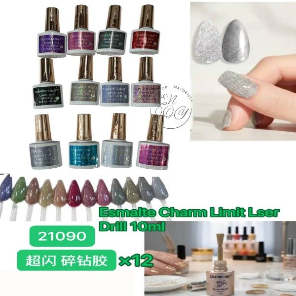 Producto - CAJA X12 Esmalte Color Semipermanente Uv/led Drill10ml 21090