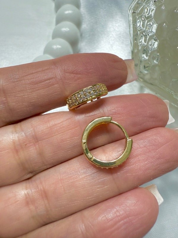 Producto - Argollitas 1,4 cm acero dorado