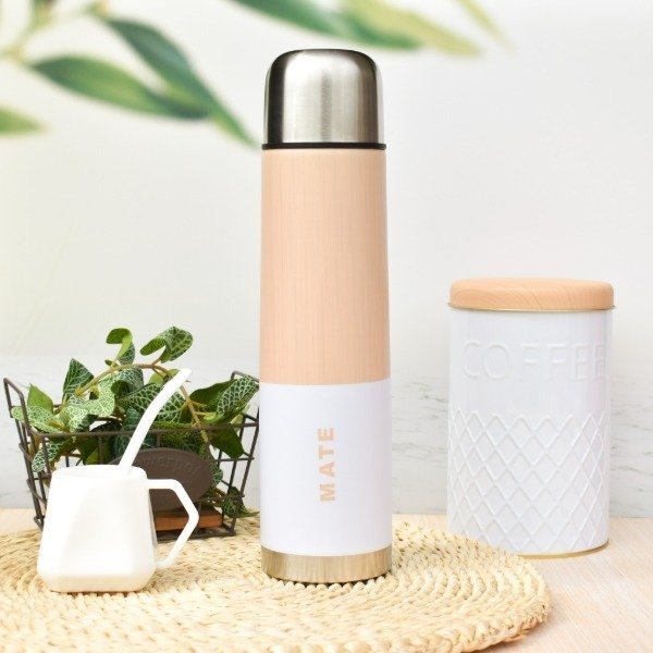 Producto - TERMO 1L MADERA