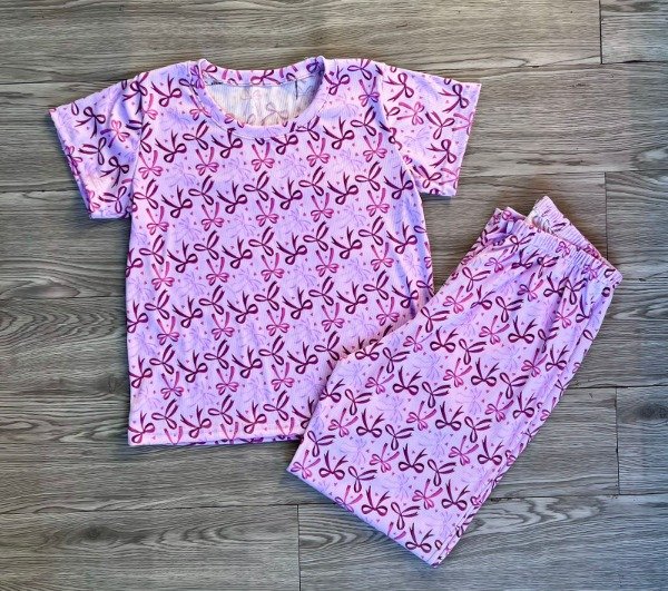 Producto - pijama media estacion dama lila moños