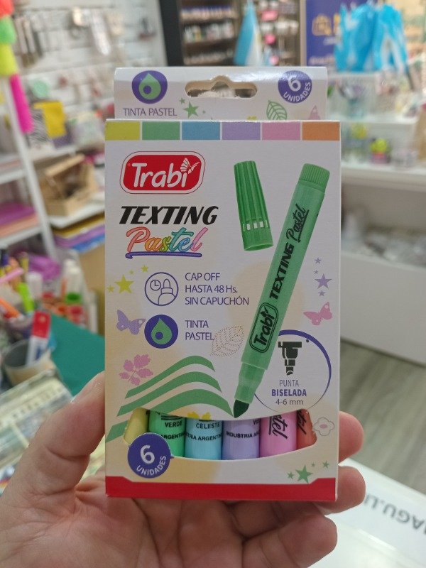 Producto - RESALTADOR TRABI TEXTING PASTEL X 6 UNIDADES