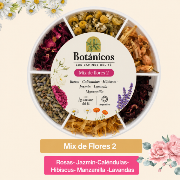 Producto - Mix 2 Rueda Flores  Botánicos LOS CAMINOS DEL TÉ