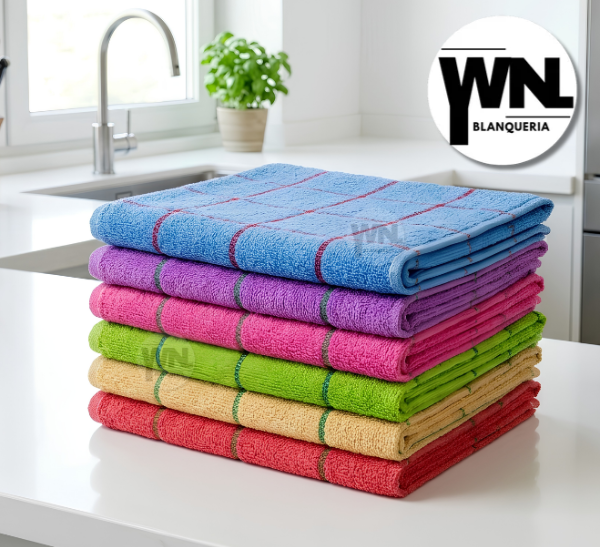 Producto - REPASADOR  A CUADROS X6 UNIDADES