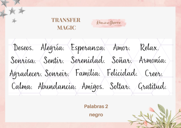 Producto - Transfer magic - Palabras 2 Negro