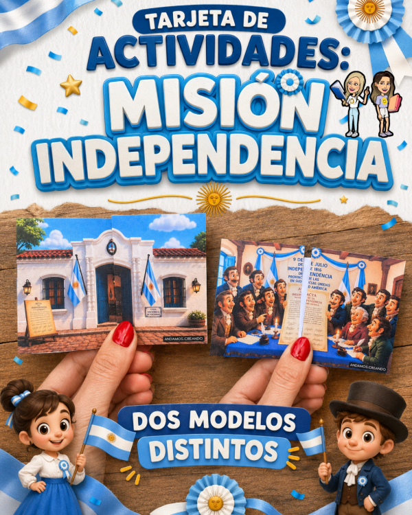 Producto - TARJETA DE ACTIVIDADES. MISIÓN INDEPENDENCIA.