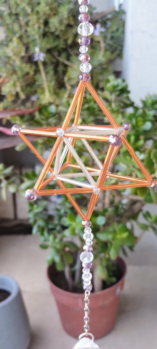 Producto - Merkaba Naranja/Plateado