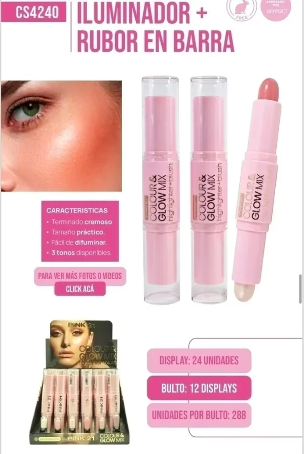 Producto - PINK 21 ILUMINADOR+RUBOR