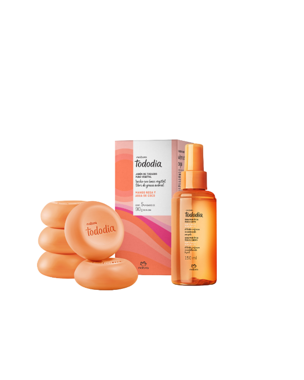Producto - Kit Mango Rosa y Agua de coco - Agua Prebiotica y Jabones en Barra