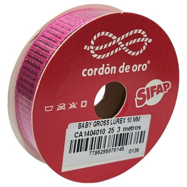 Producto - CINTA BABY GROSS LUREX SIFAP X3MT C/U