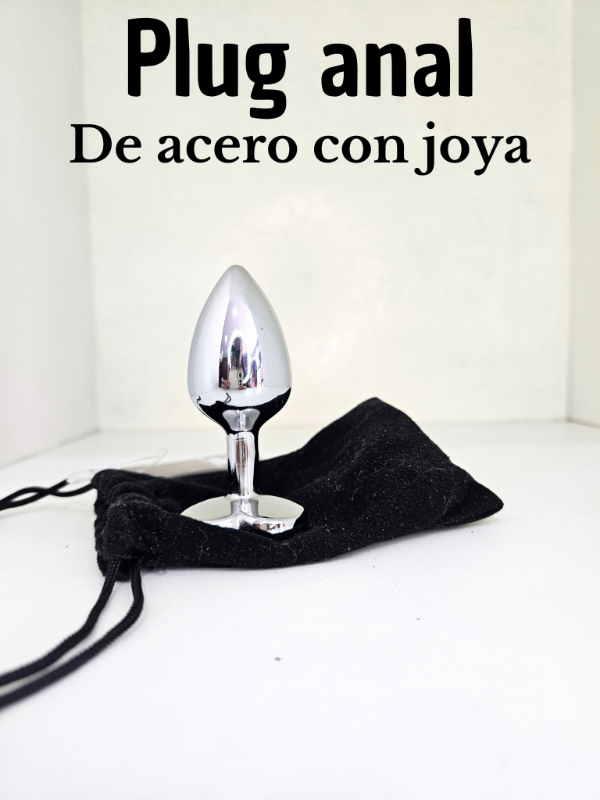 Producto - PLUG ANAL METALICO DILATADOR CON STRASS CHICO