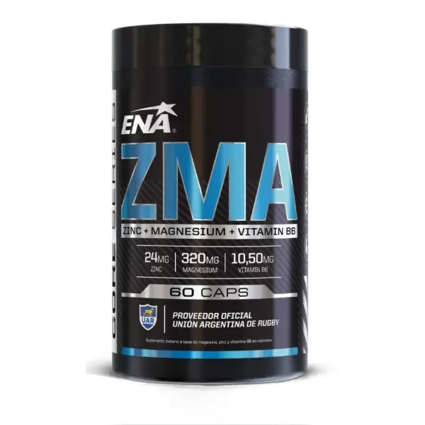 Producto - ZMA ENA - Zinc, magnesio y vitamina B6 para fuerza y recuperación, 60 caps