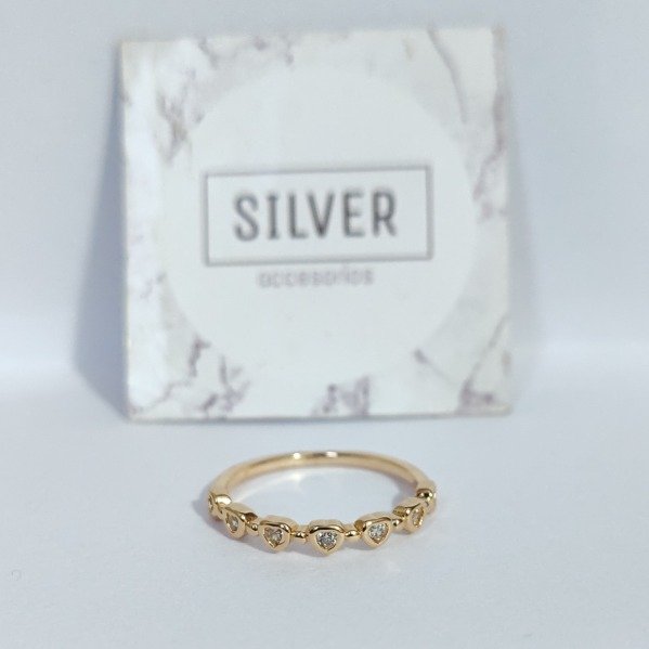 Producto - Anillo corazoncitos Cubic T17 AD