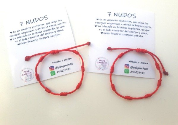 Producto - Set de 2 pulseras 7 nudos simples