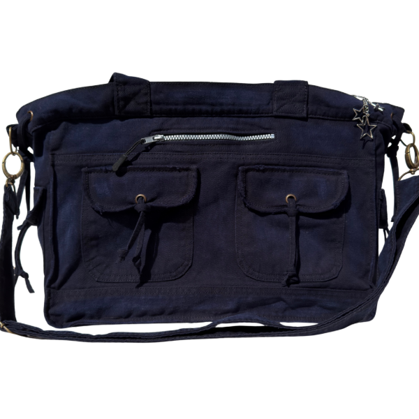 Producto - Morral Esme (azul con roturas)