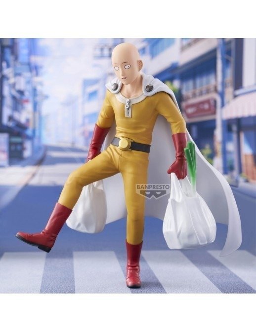 Producto - Figura Original Saitama de Compras - One Punch Man - Bandai Banpresto - 20cm